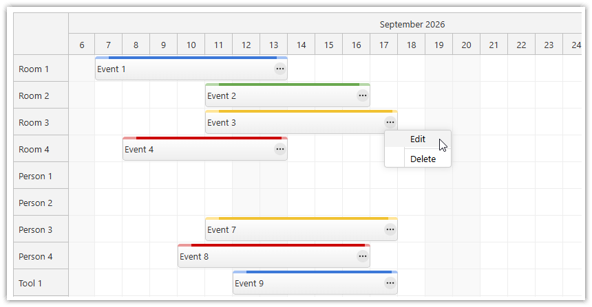 Open-Source JavaScript Scheduler Component with a Horizontal Timeline Open-Source JavaScript Scheduler Component with a Horizontal Timeline