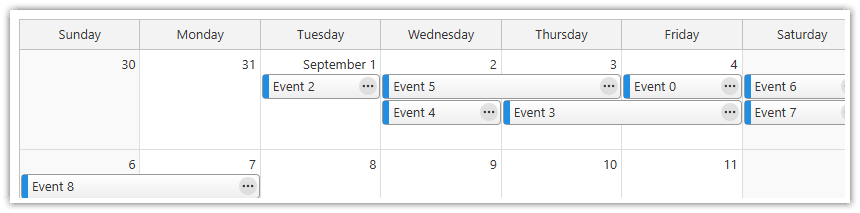 DayPilot JavaScript Month Component DayPilot JavaScript Month Component