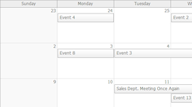 JavaScript Monthly Event Calendar Demo