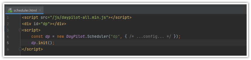 JavaScript Scheduler Rapid Prototyping   6 Lines of Code Required