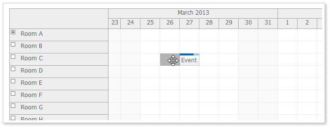 javascript scheduler snap to grid