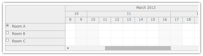 javascript scheduler time headers
