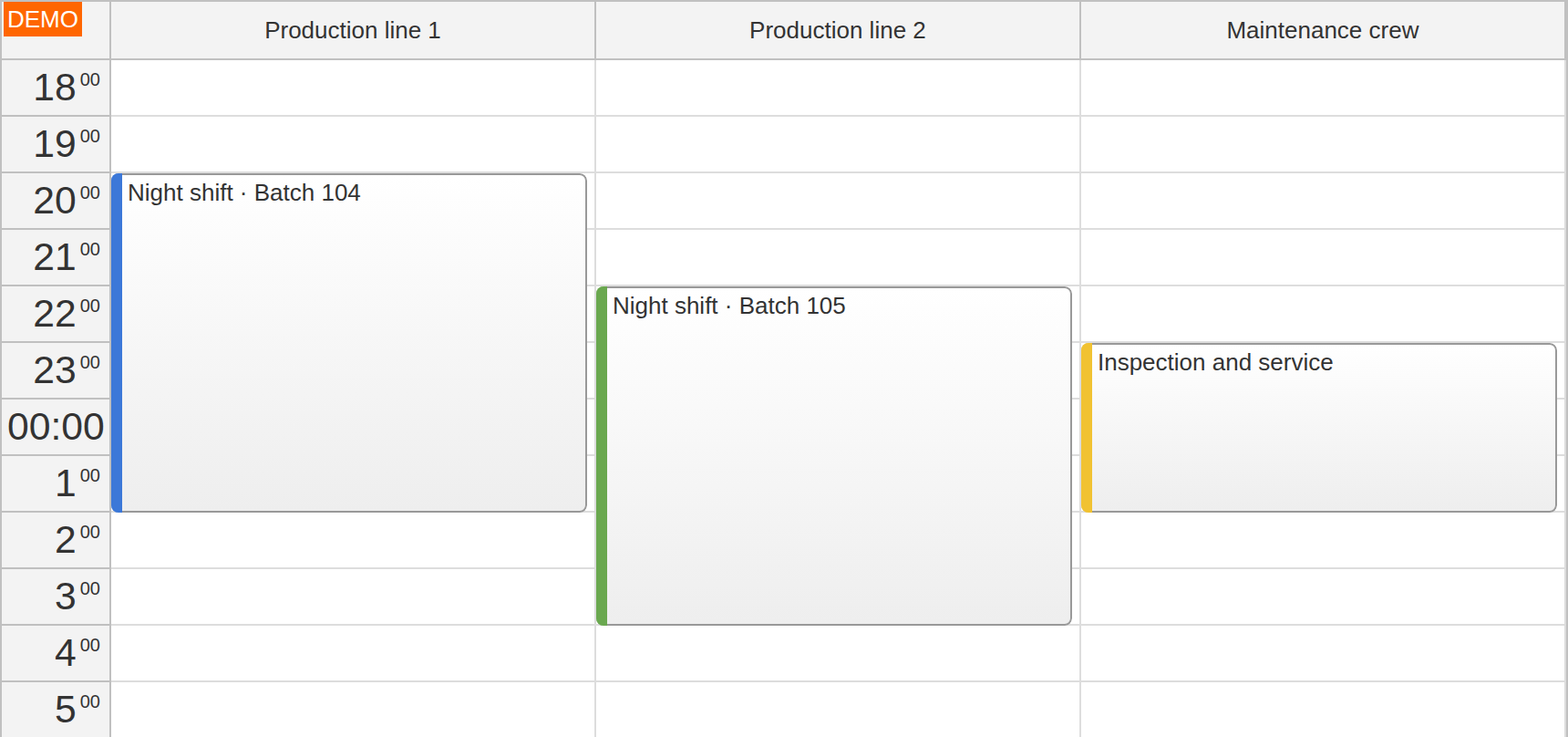 JavaScript Calendar Overnight Scheduling