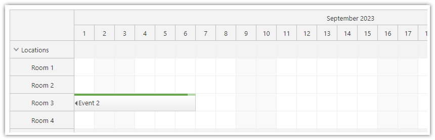 JavaScript Scheduler Floating Event Text