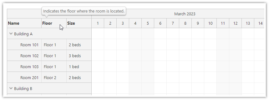 JavaScript Scheduler Row Header Column ToolTip JavaScript Scheduler Row Header Column ToolTip