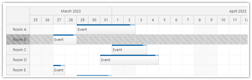 JavaScript Scheduler Row Selecting