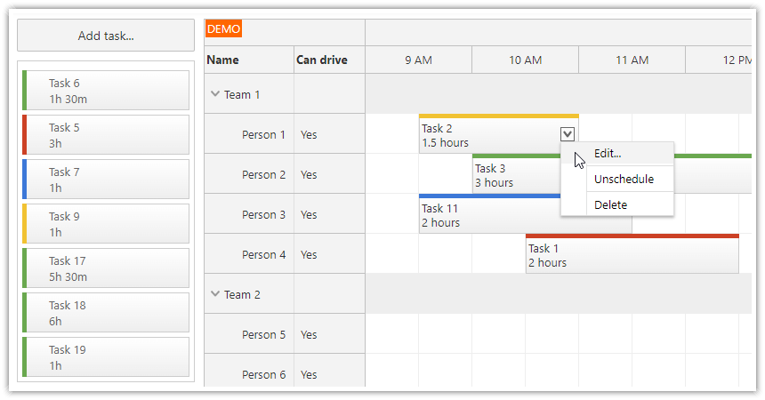 php work order scheduler mysql javascript