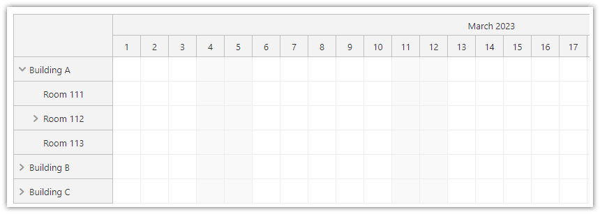 JavaScript Scheduler Dynamic Resource Tree Node Loading