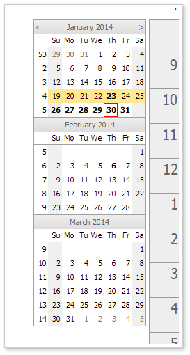 calendar navigator default css theme