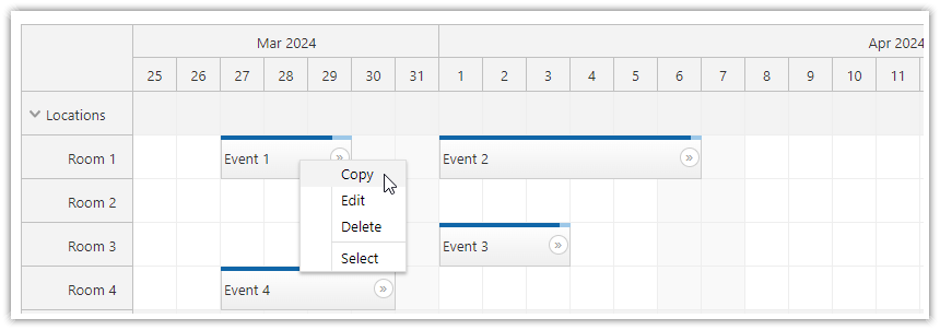 JavaScript Scheduler Event Copying