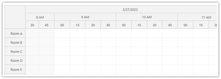 JavaScript Scheduler Flexible Timeline