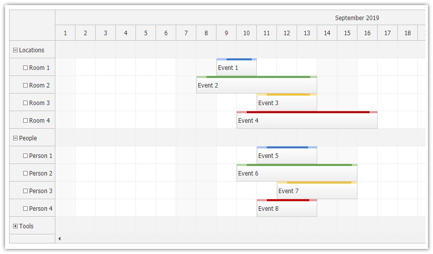 Daypilot For Javascript Html5 Calendar Scheduler And Gantt Chart Web Components