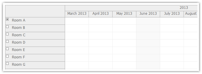 javascript scheduler scale months