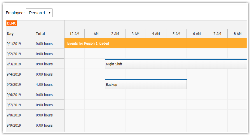 javascript html5 timesheet php mysql