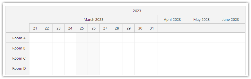 JavaScript Scheduler Timeline Non-Linear