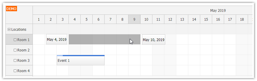 javascript scheduler drag and drop event creating
