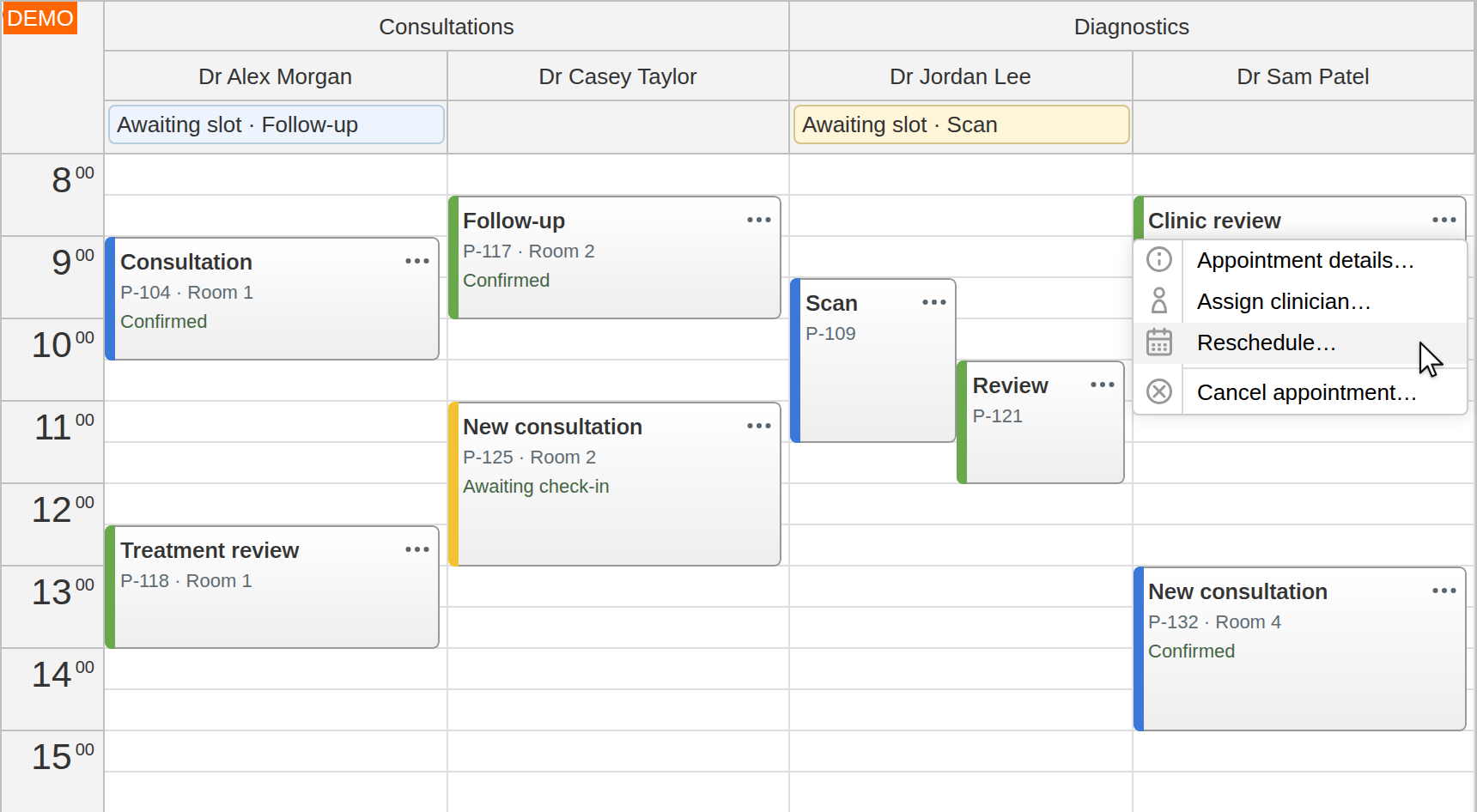 JavaScript Calendar Advanced Resource Scheduling