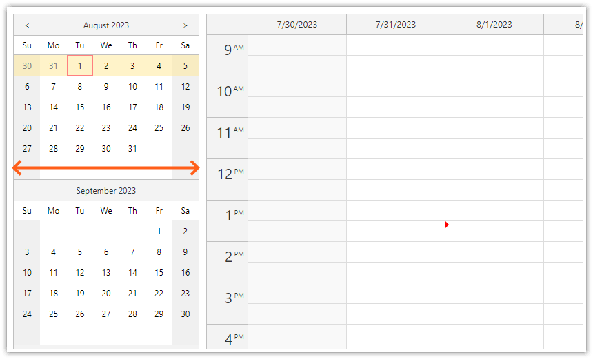 JavaScript Date Picker - Responsive Mode