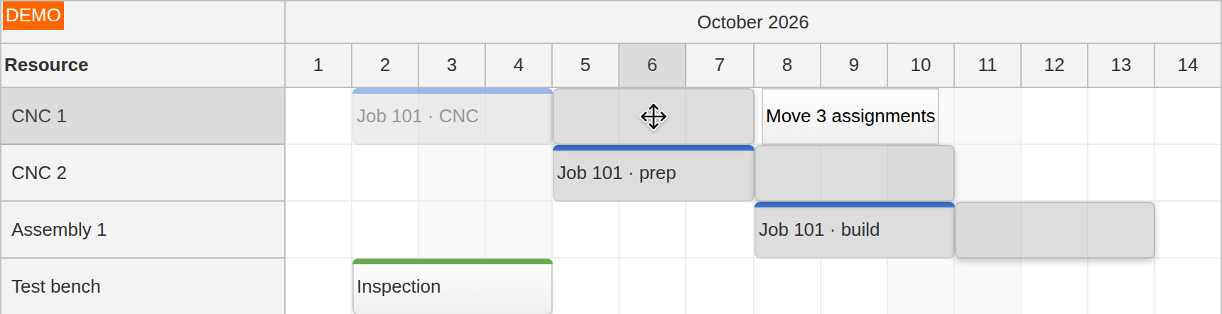JavaScript Scheduler Moving Multiple Events Together JavaScript Scheduler Moving Multiple Events Together