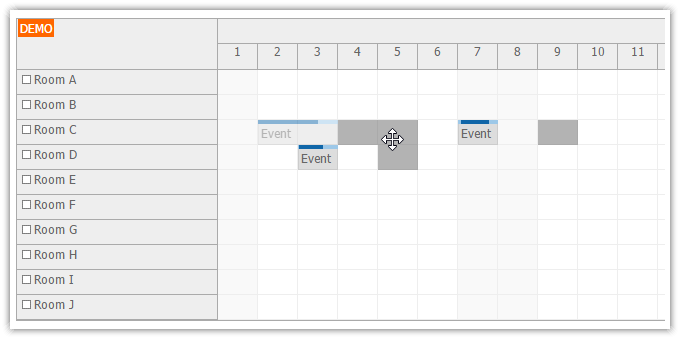 html5 scheduler moving multiple events