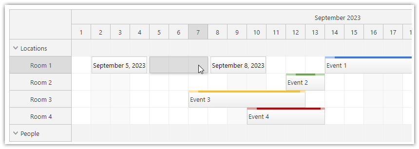 JavaScript Scheduler Drag and Drop Event Creating