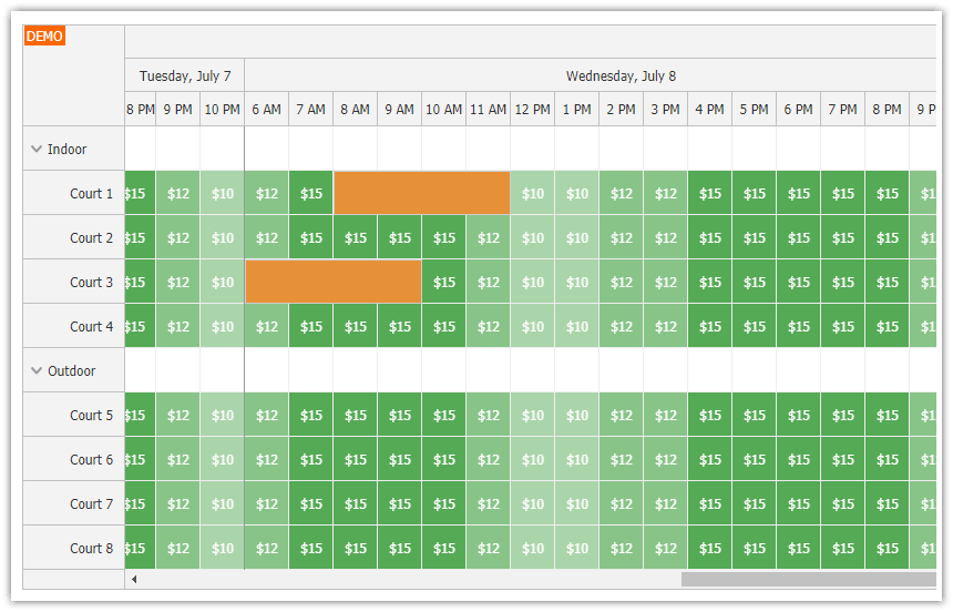 php tennis court reservation html5 javascript mysql