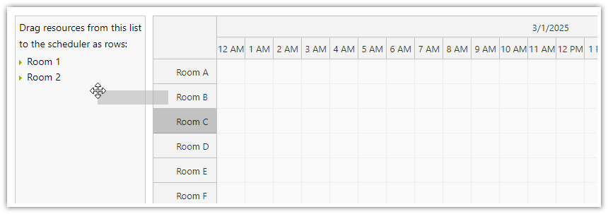 External Drag and Drop of Scheduler Rows