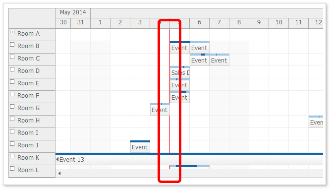 javascript scheduler separators