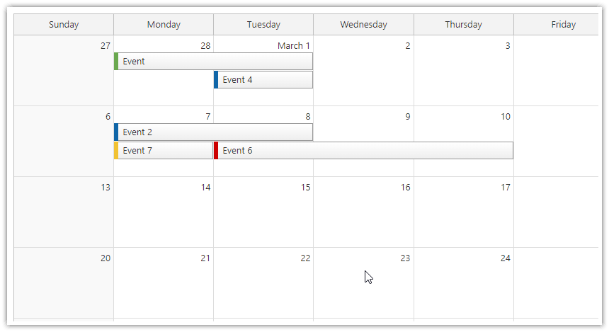 Angular Monthly Event Calendar Component DayPilot Pro for JavaScript